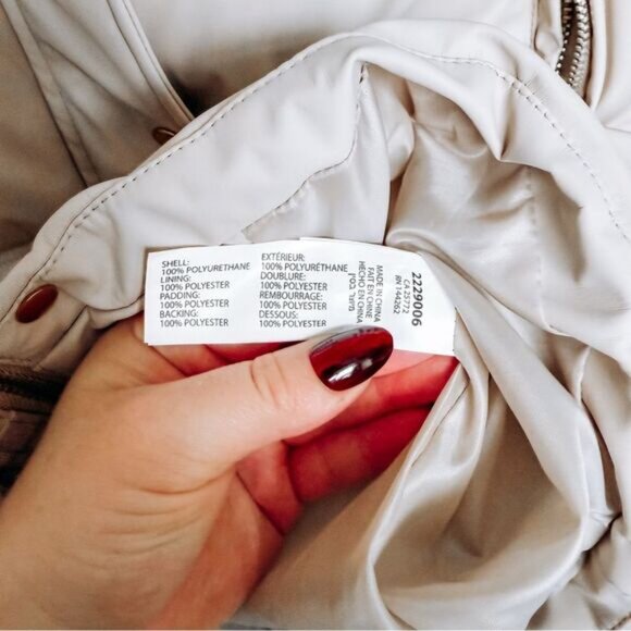 DEX Cream Long Puffer Vest With Hood Size XS - Picture 7 of 7